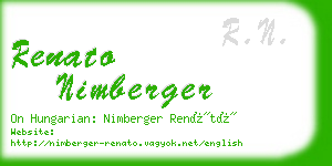 renato nimberger business card